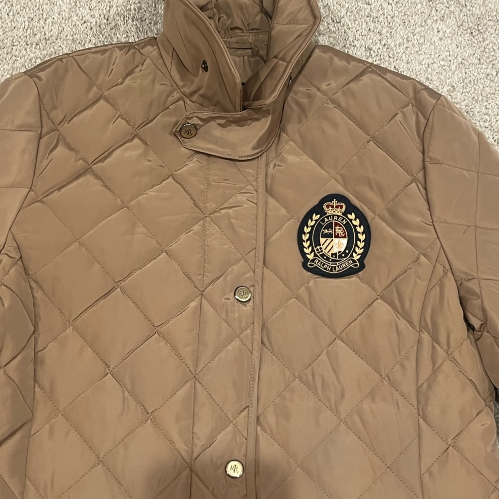Lauren  Ralph Lauren Crest Patch Quilted Jacket - Picture 2 of 6